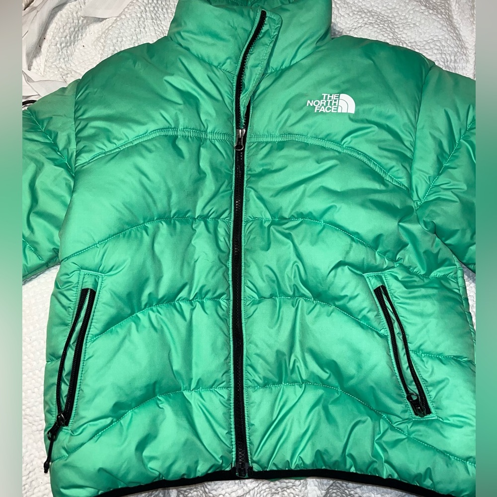 The North Face Elements 2000 Cropped Puffer Jacket, Size Small, Lime Green